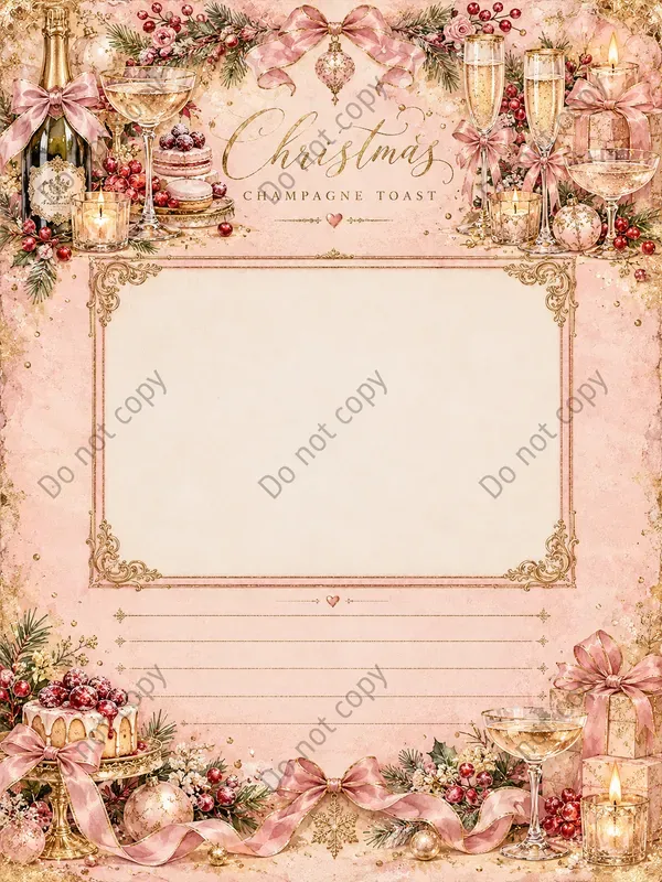 Pink Coquette Christmas Journal Pages