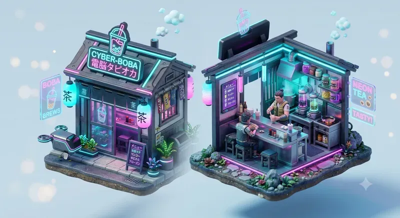 3D Isometric Micro Shop Generator