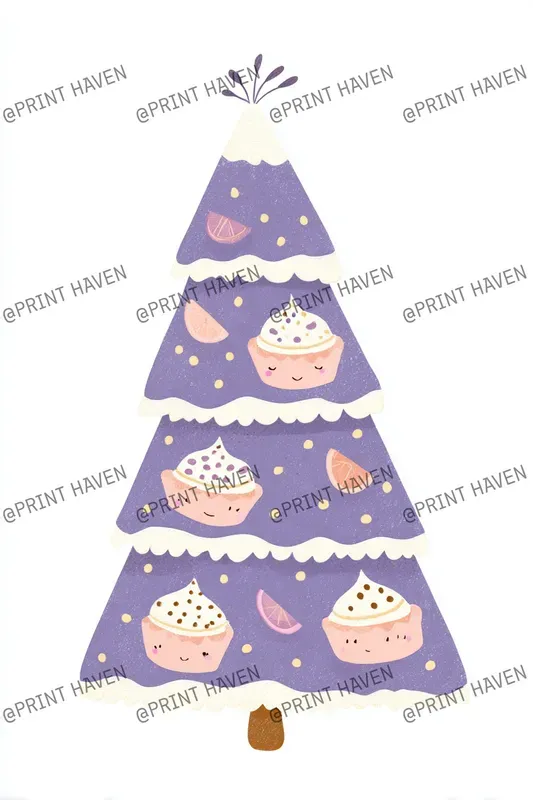 Pastel Monochrome Christmas Clipart