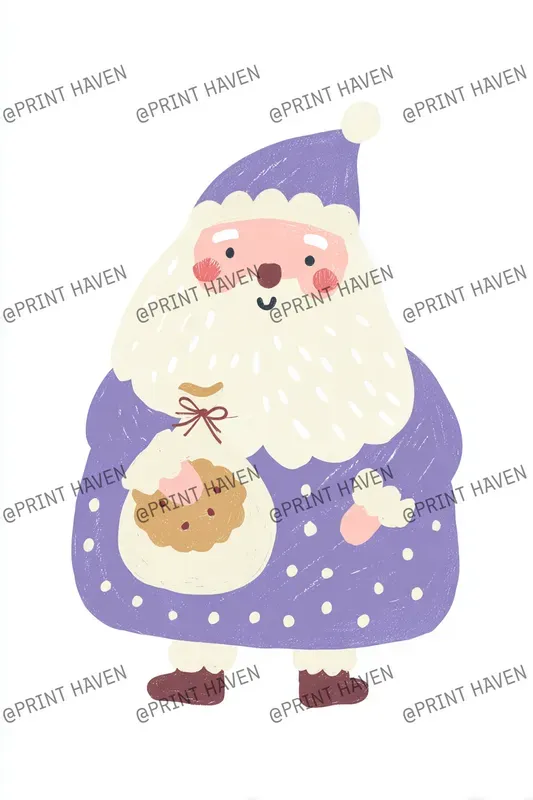 Pastel Monochrome Christmas Clipart