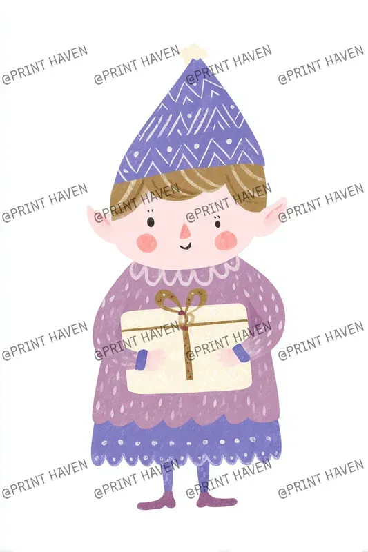 Pastel Monochrome Christmas Clipart