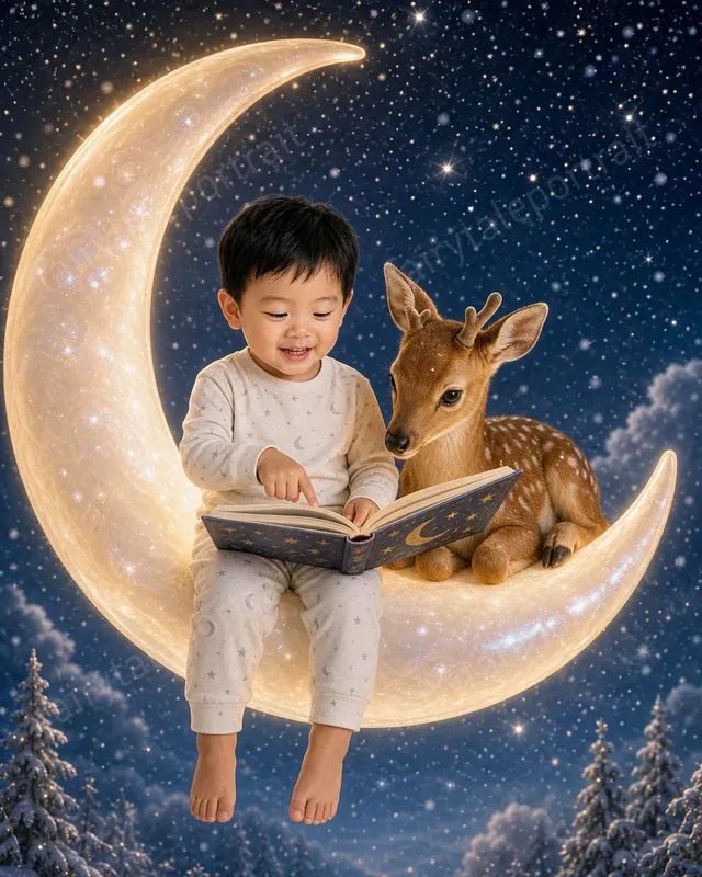 Kids Moon Storybook Photo Portraits
