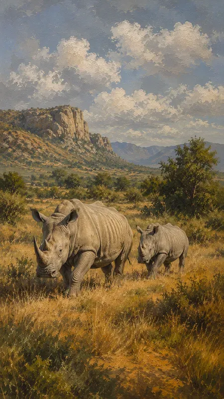 Acrylic Summers In South African Reserves
