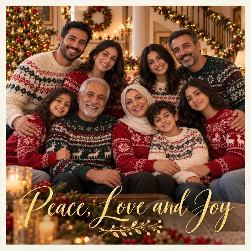Cozy Christmas Family Photo Cards