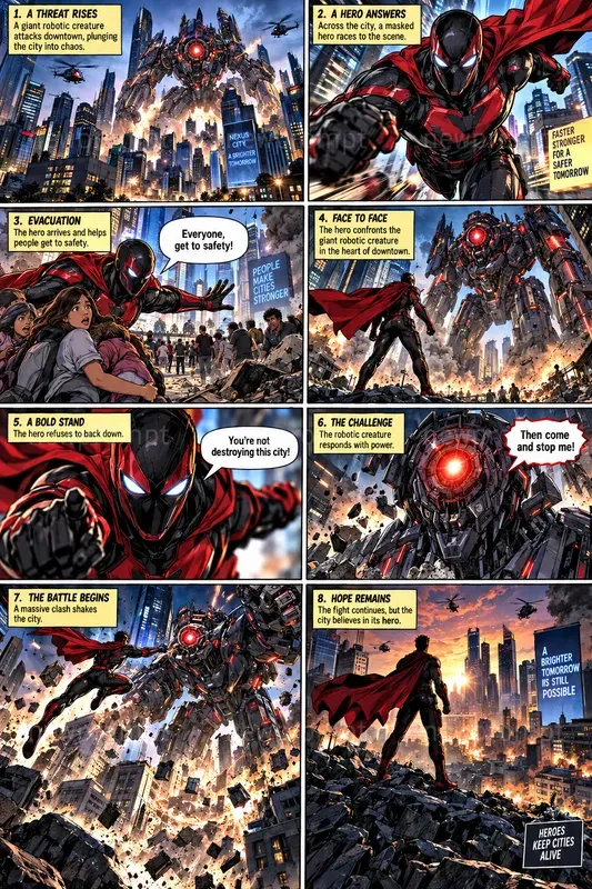Cinematic Comic Page Creators