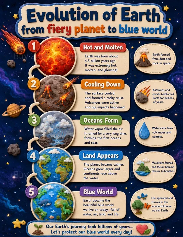 Kids Posters Evolution Learning