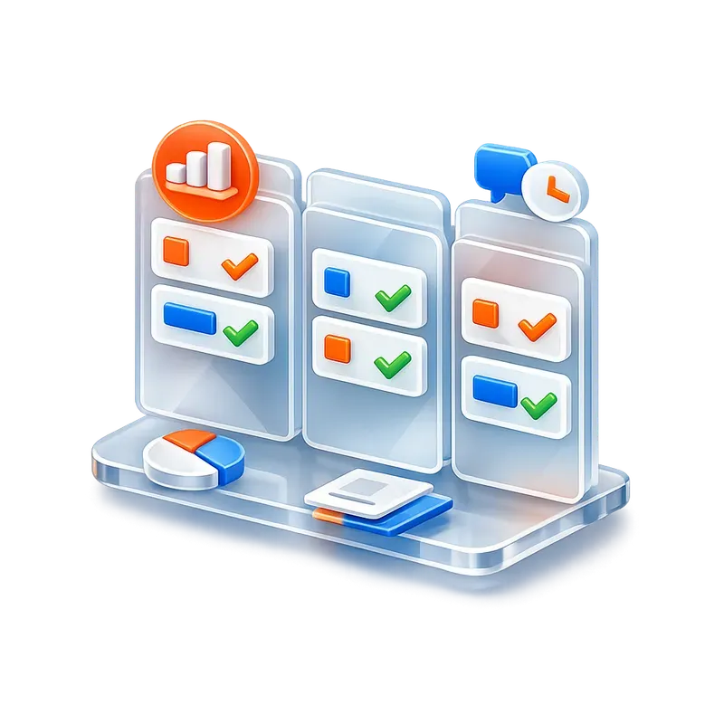 Isometric 3D Glass App Icons