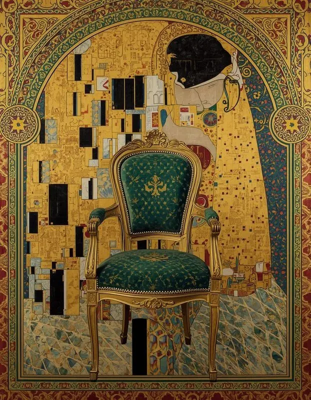 Klimt Gold Ornament Style Art Nouveau