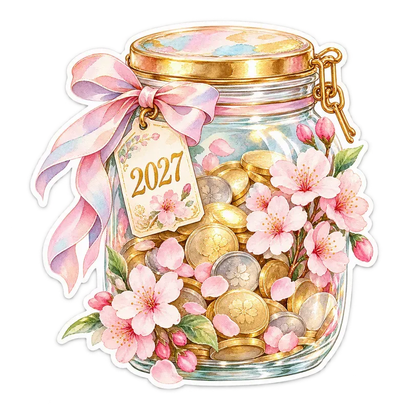 Pastel New Year Planner Stickers