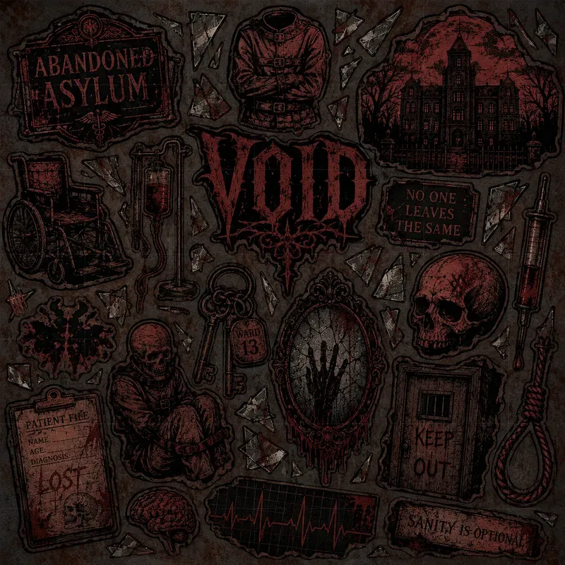 Gothic Aesthetic Horror Sticker Sheets
