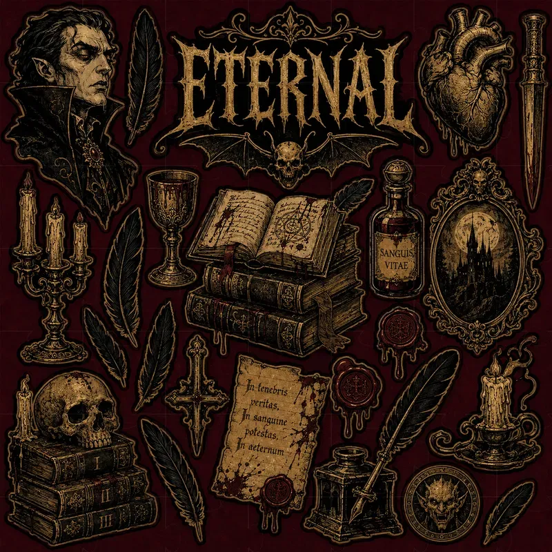 Gothic Aesthetic Horror Sticker Sheets