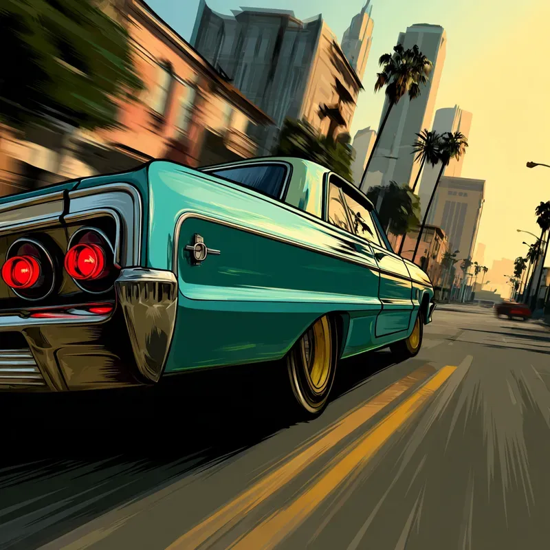 San Andreas Cartoon Style Art