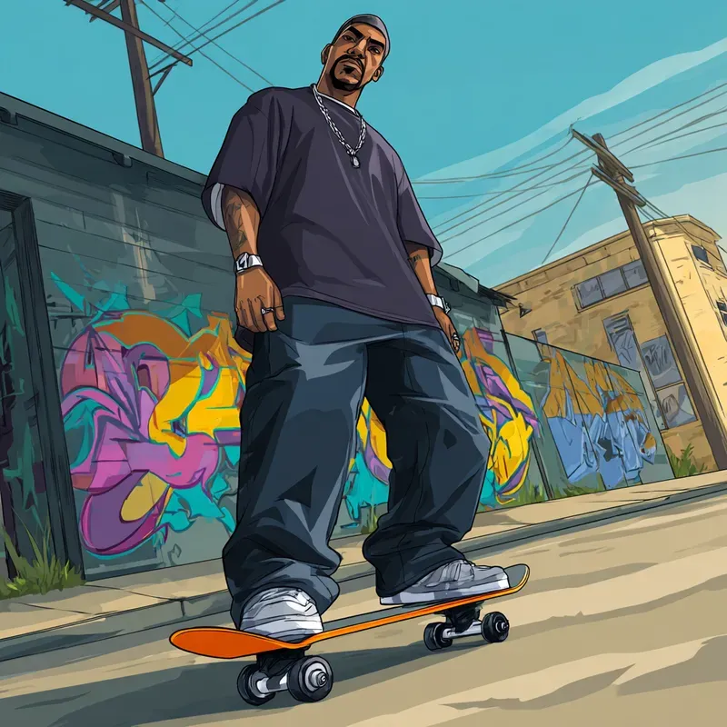 San Andreas Cartoon Style Art
