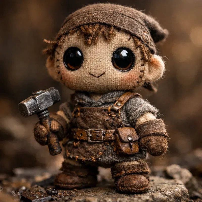 Tiny Warrior Toy Fantasy Concept Art