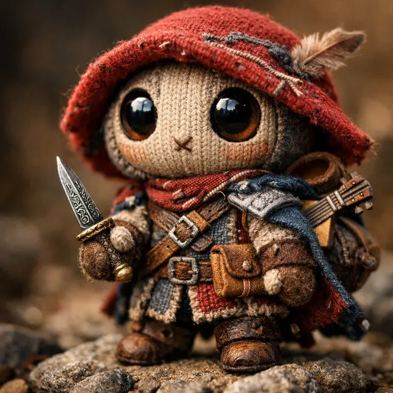 Tiny Warrior Toy Fantasy Concept Art