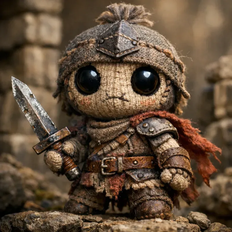 Tiny Warrior Toy Fantasy Concept Art