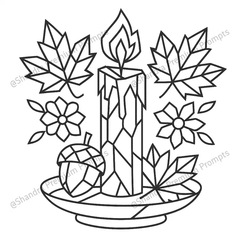 Cubist Thanksgiving Day Coloring Books