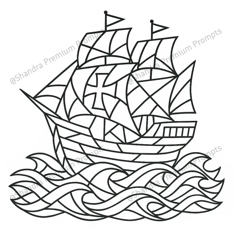 Cubist Thanksgiving Day Coloring Books