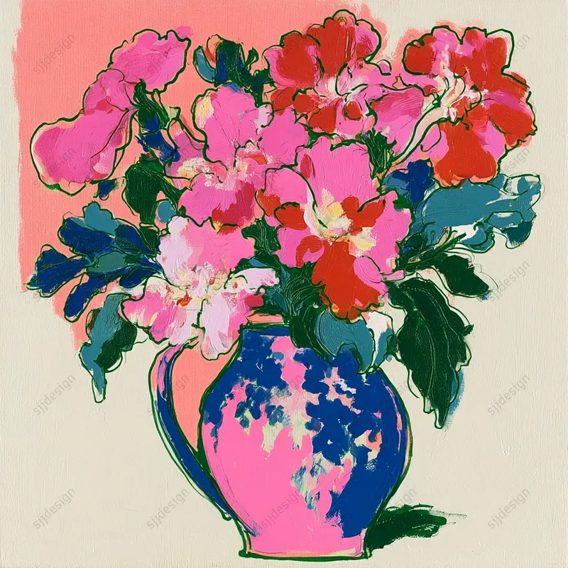 Hot Pink Fauve Art Prints