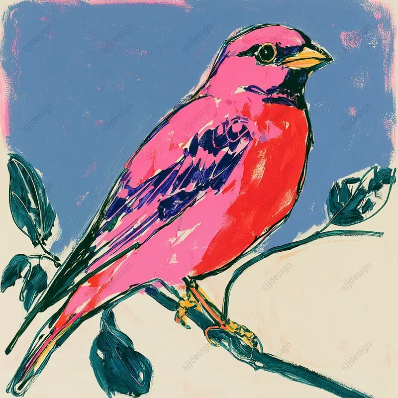 Hot Pink Fauve Art Prints