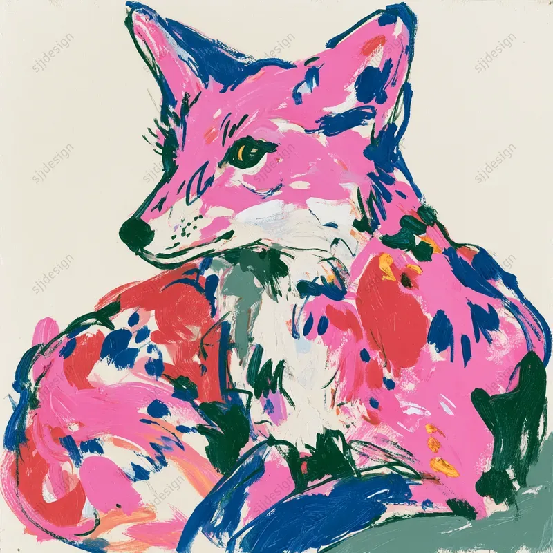 Hot Pink Fauve Art Prints