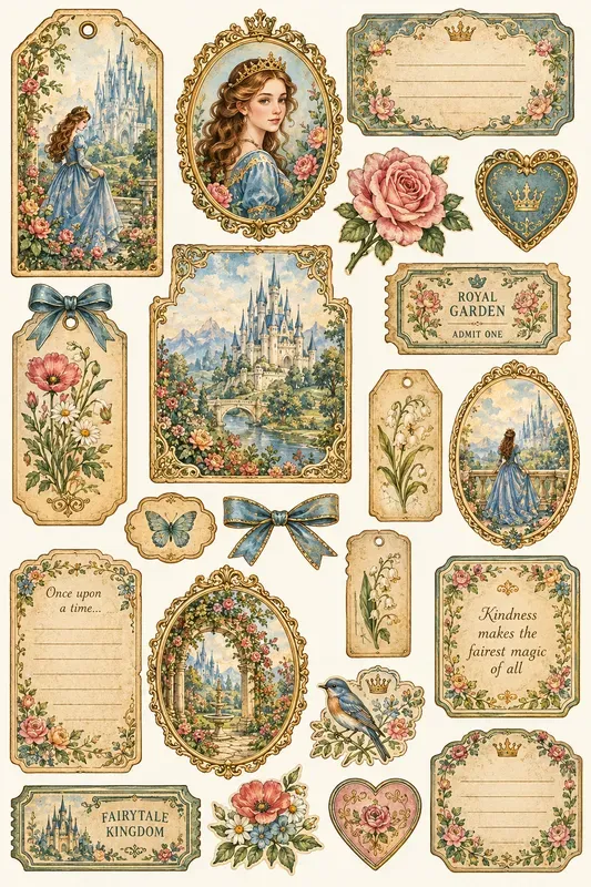 Vintage Fairytale Junk Journal Kits