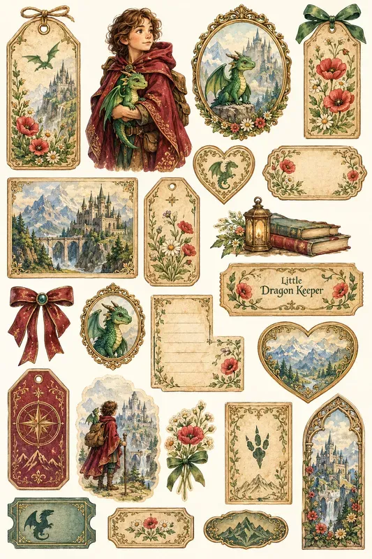 Vintage Fairytale Junk Journal Kits