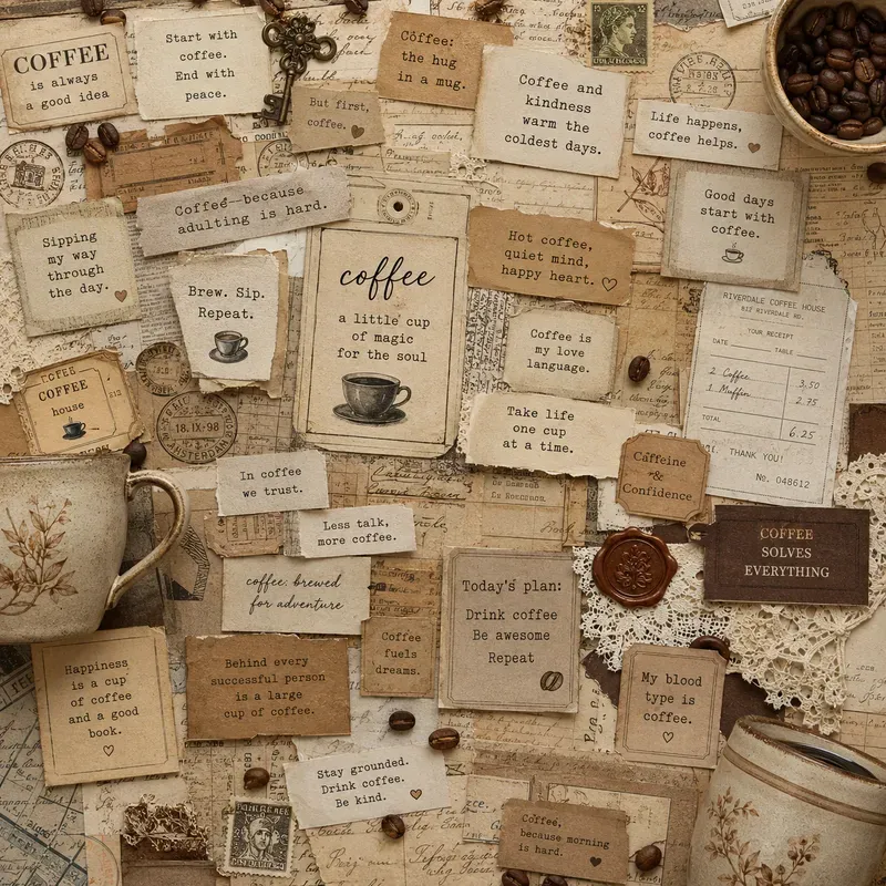Vintage Word Strip Collage Packs