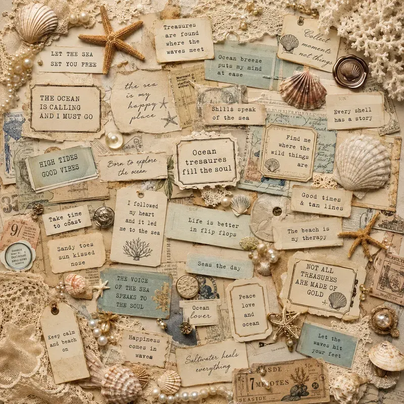 Vintage Word Strip Collage Packs