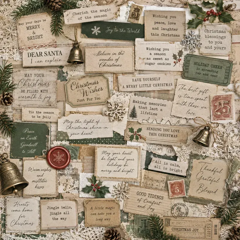 Vintage Word Strip Collage Packs