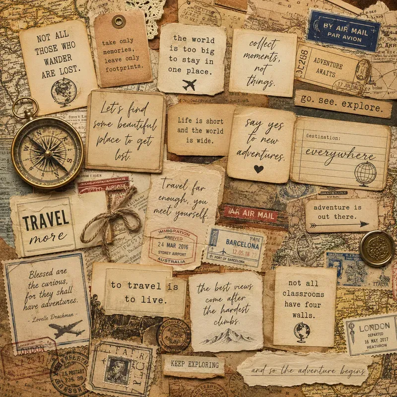 Vintage Word Strip Collage Packs