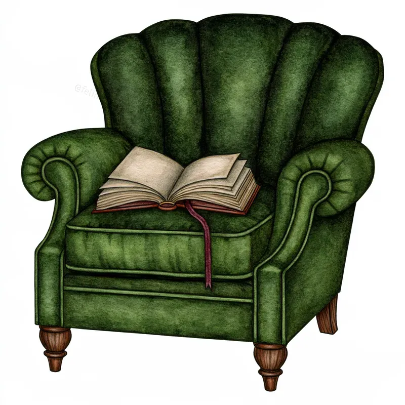 Cozy Book Lover Watercolor Cliparts