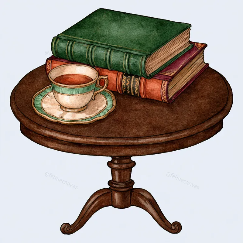 Cozy Book Lover Watercolor Cliparts