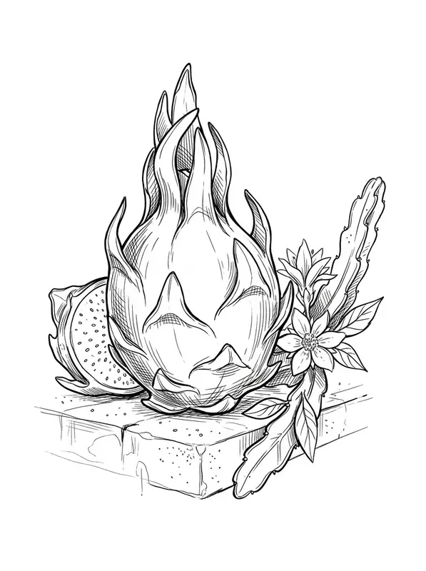 Pen Ink Sketch Coloring Book Pages