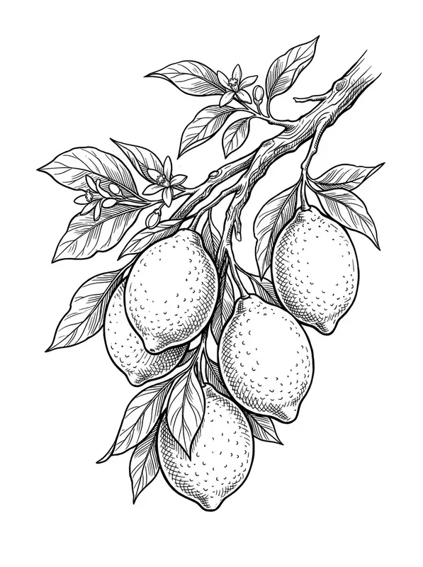 Pen Ink Sketch Coloring Book Pages