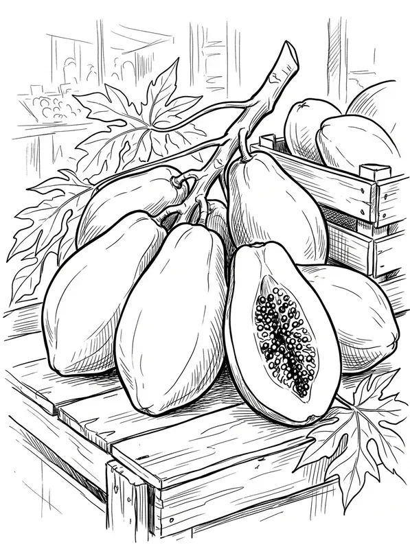 Pen Ink Sketch Coloring Book Pages