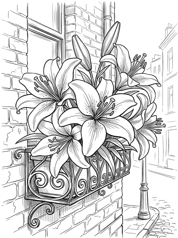 Pen Ink Sketch Coloring Book Pages