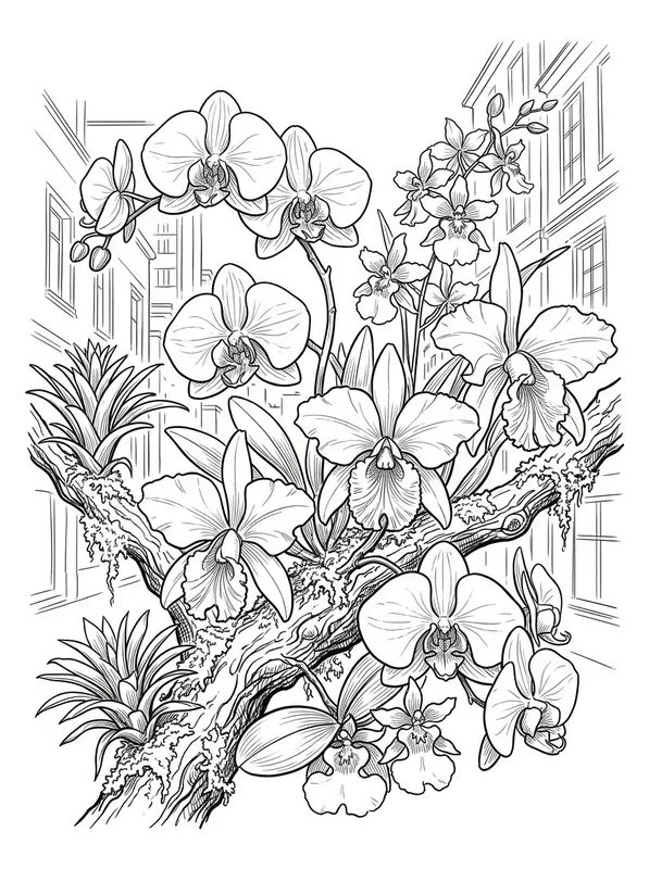 Pen Ink Sketch Coloring Book Pages