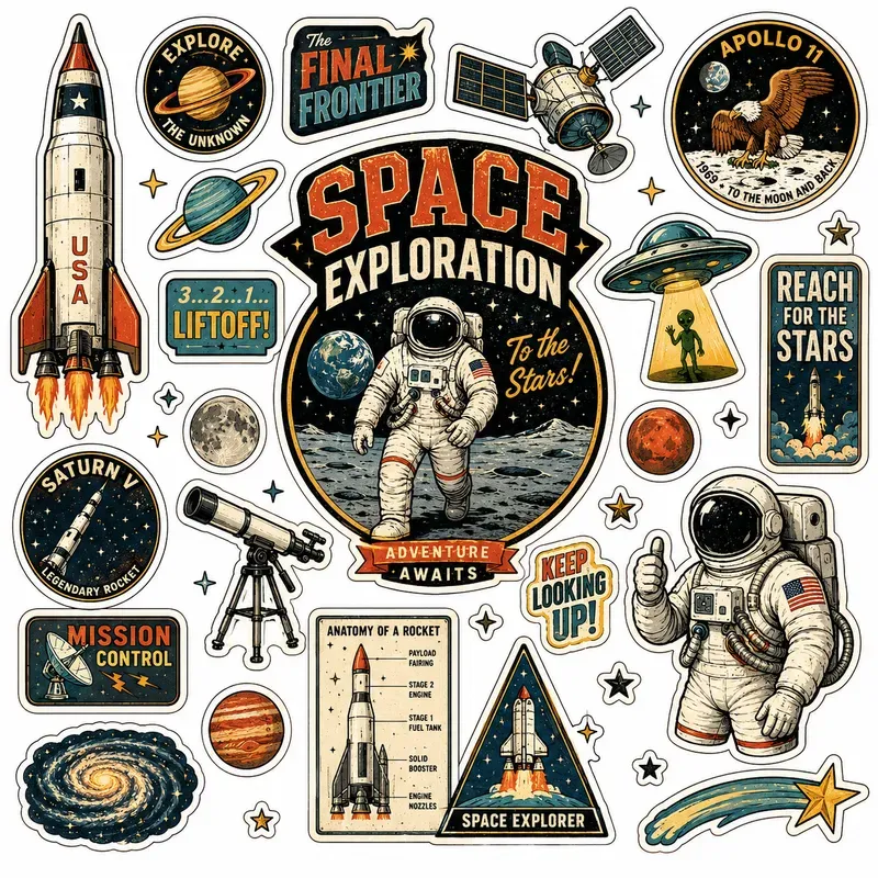 Retro Sticker Sheets