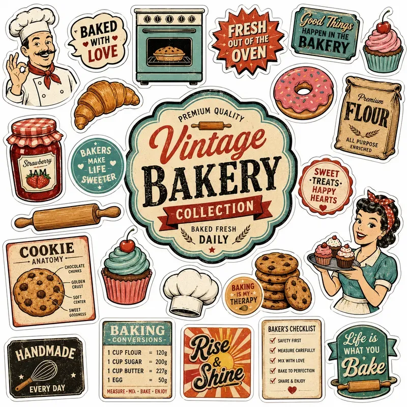 Retro Sticker Sheets
