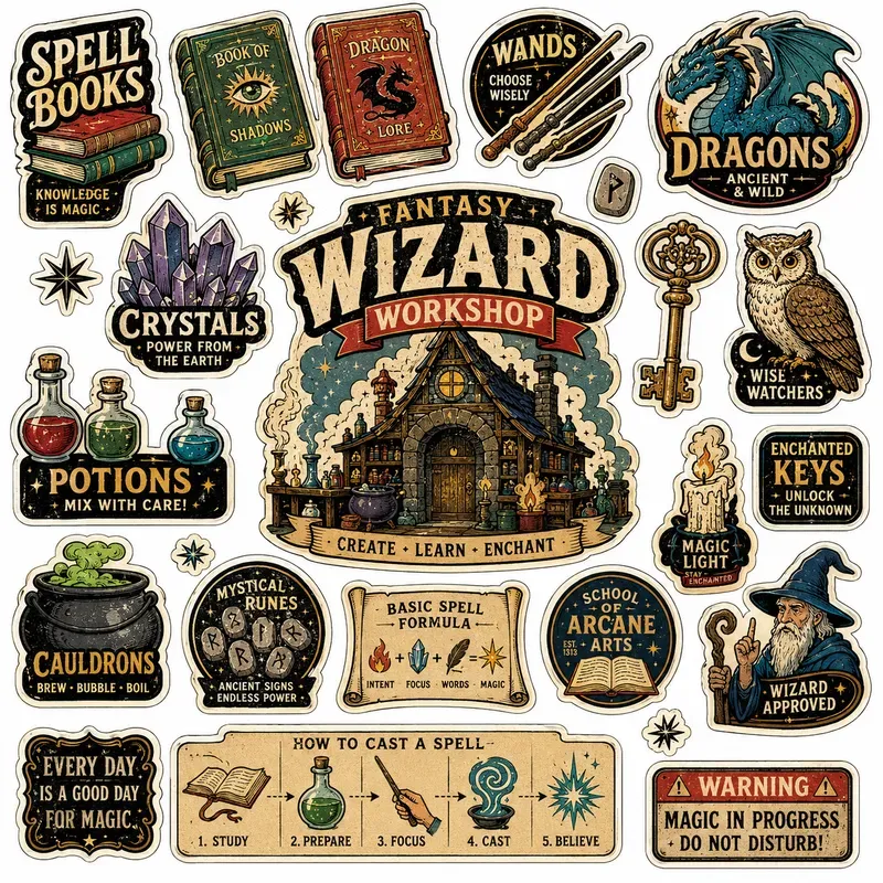 Retro Sticker Sheets