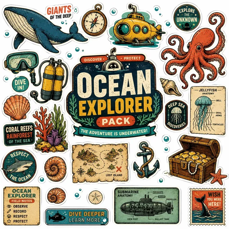Retro Sticker Sheets