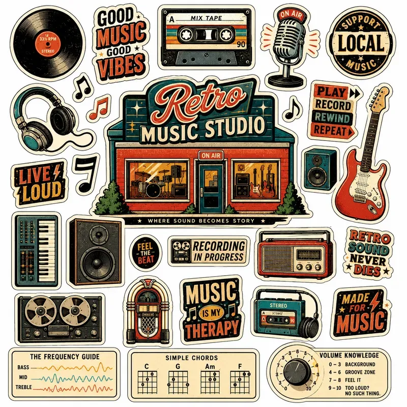 Retro Sticker Sheets