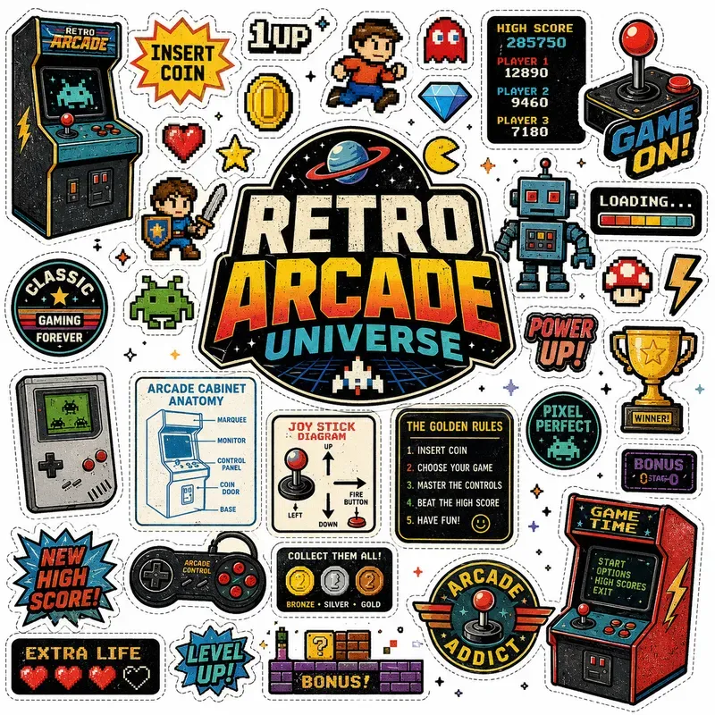 Retro Sticker Sheets