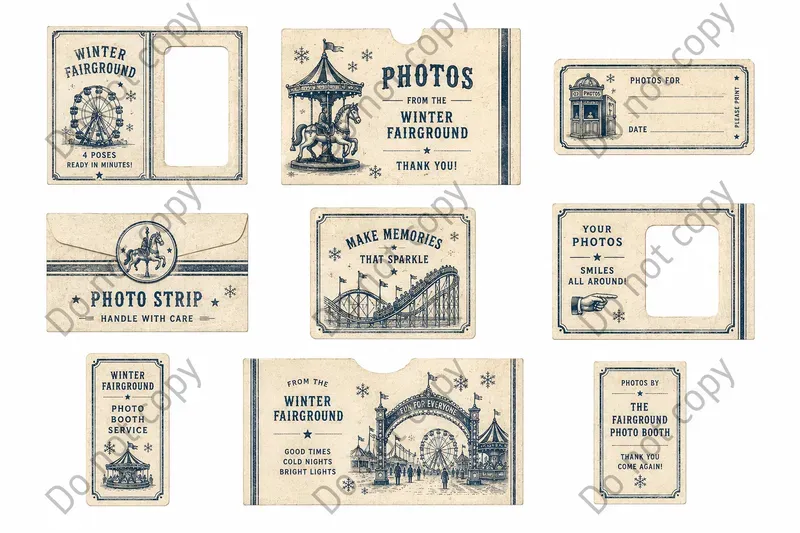 Photo Booth Envelope Sleeve Sheets