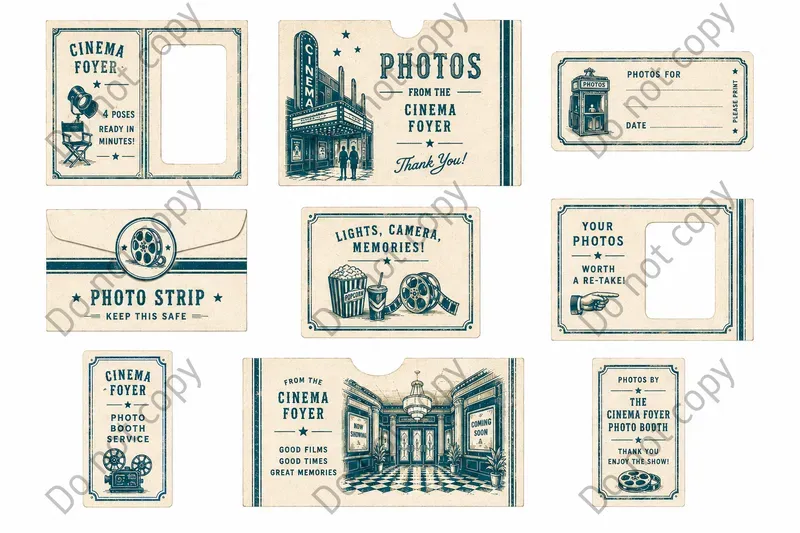 Photo Booth Envelope Sleeve Sheets