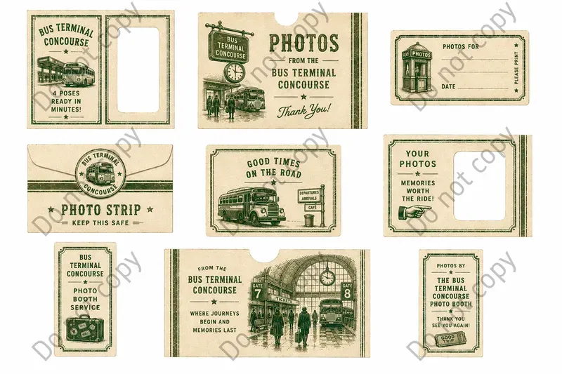 Photo Booth Envelope Sleeve Sheets