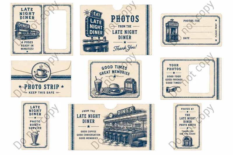 Photo Booth Envelope Sleeve Sheets