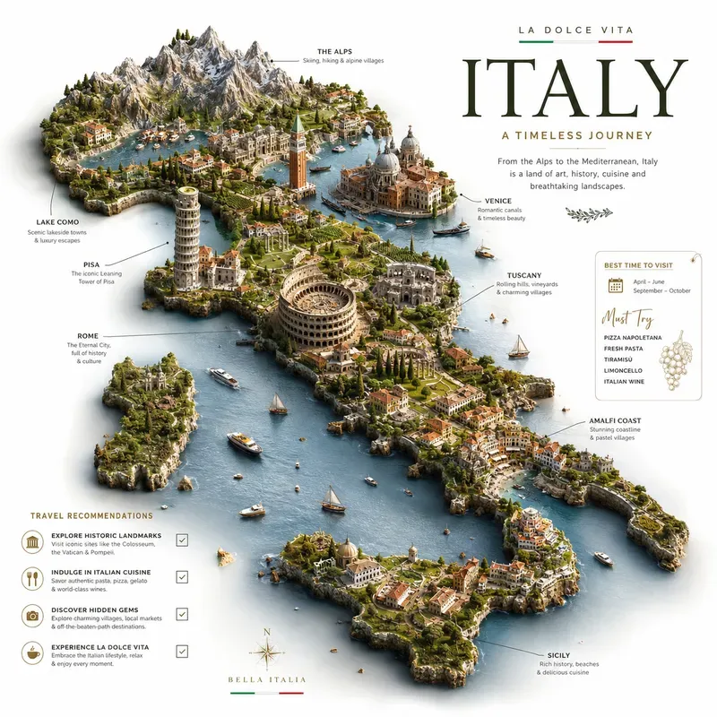 3D Travel Guide Map Generator
