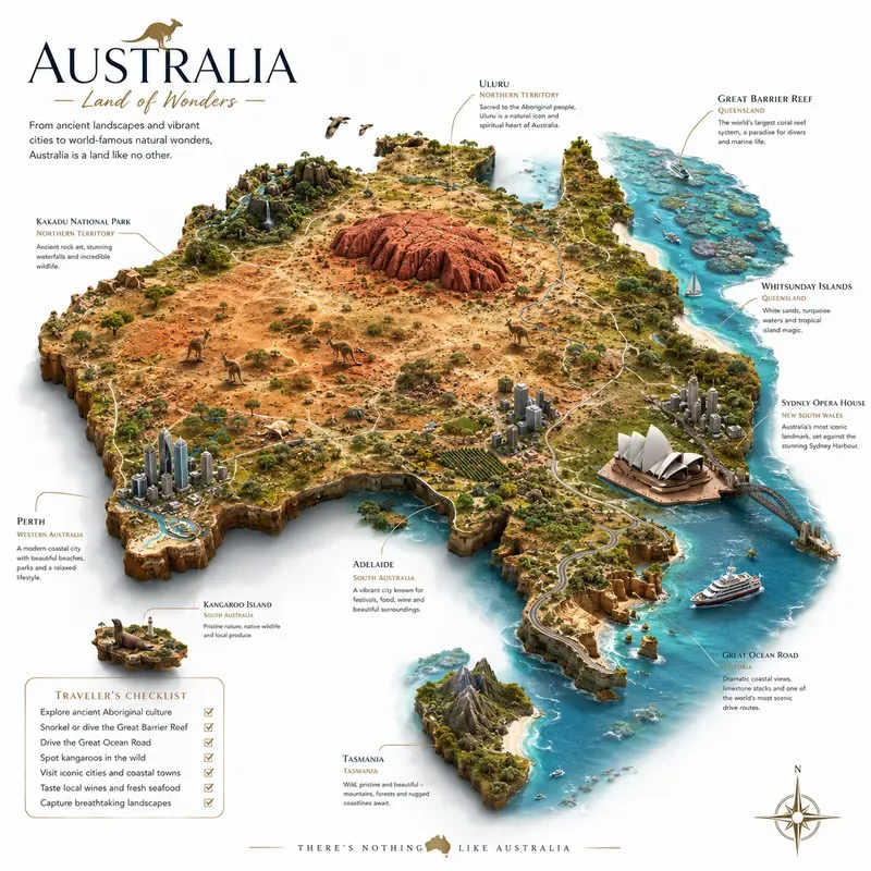 3D Travel Guide Map Generator